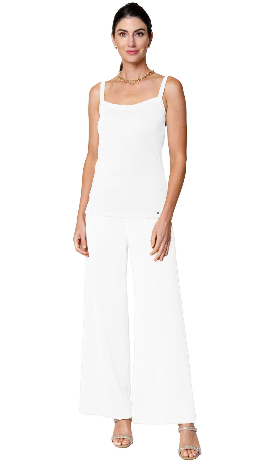 Biana Clara Tank Top in White available at Barbara Katz