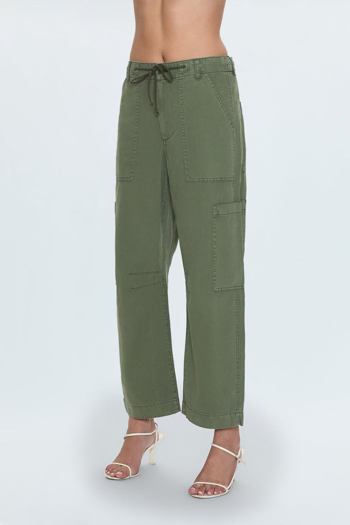 Pistola Sabrina Curved Utility Pants in Meadow available at Barbara Katz