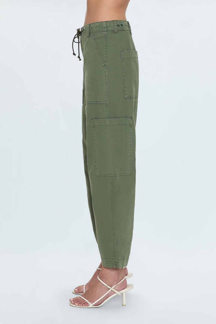 Pistola Sabrina Curved Utility Pants in Meadow available at Barbara Katz