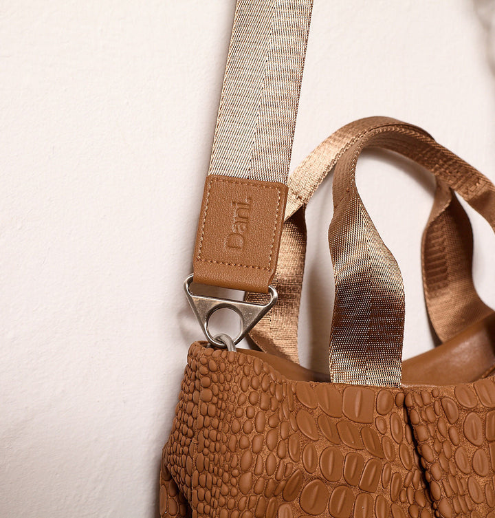Daniella Lehavi Dani Vegan Tokyo Satchel Bag in Caramel available at Barbara Katz