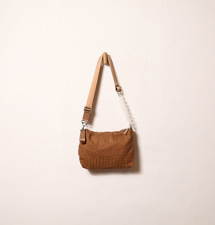 Daniella Lehavi Dani Vegan Tokyo Crossbody Bag in Caramel available at Barbara Katz