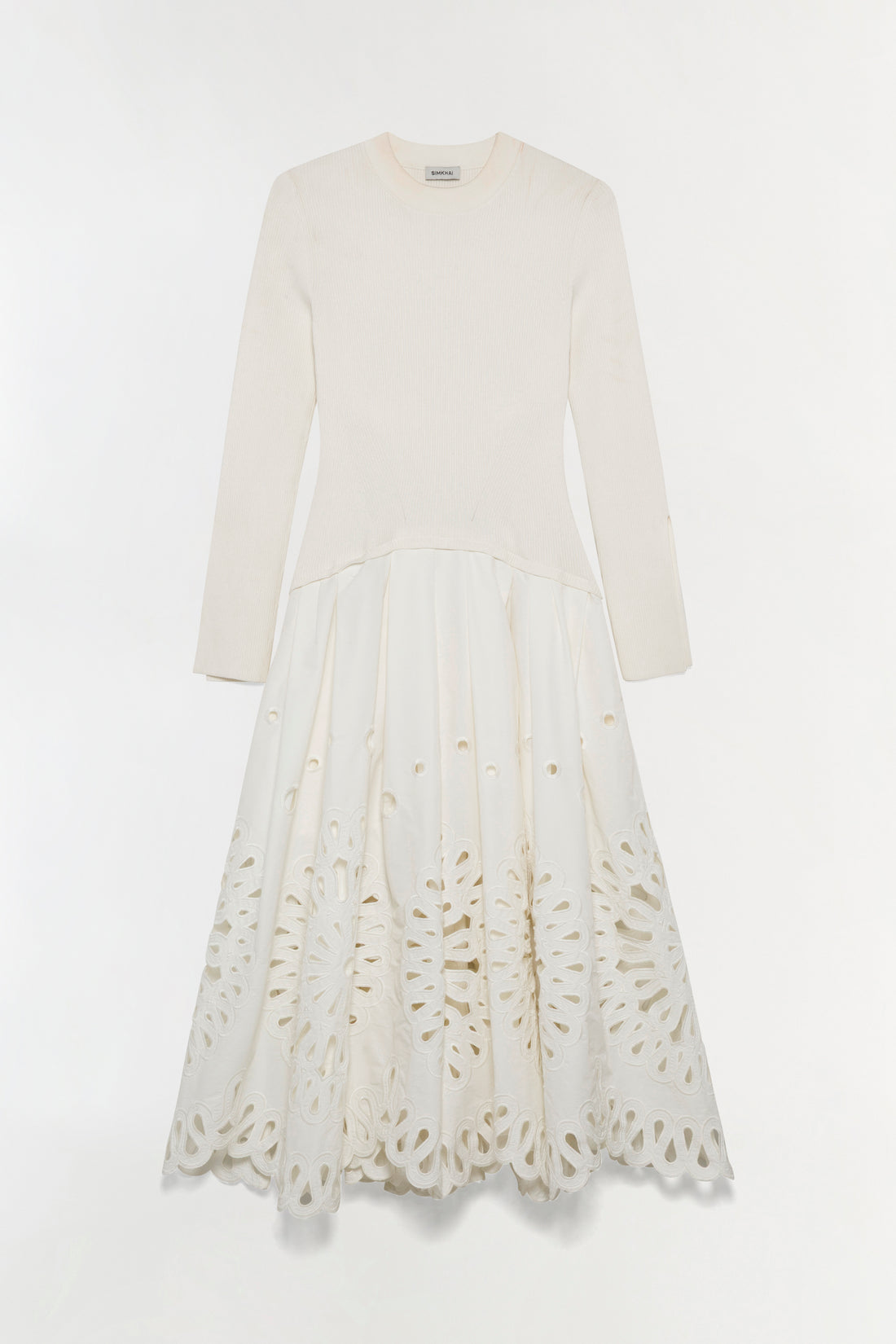 Simkhai Daila Embroidered Knit Midi Dress - White – Barbara Katz