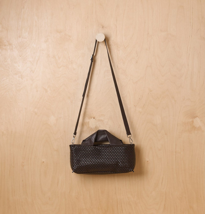 Daniella Lehavi Alexa Landscape Bag in 3D Chocolate available at Barbara Katz
