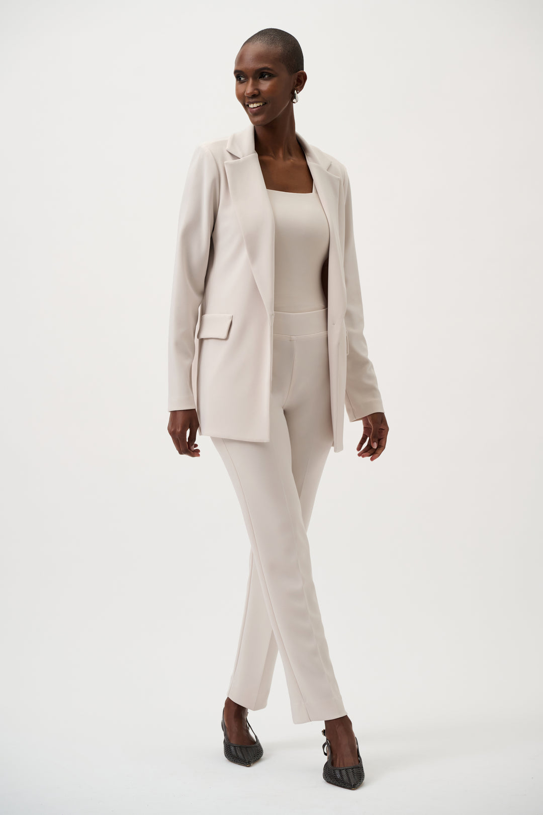 Joseph Ribkoff Classic Straight Pants in Mink available at Barbara Katz