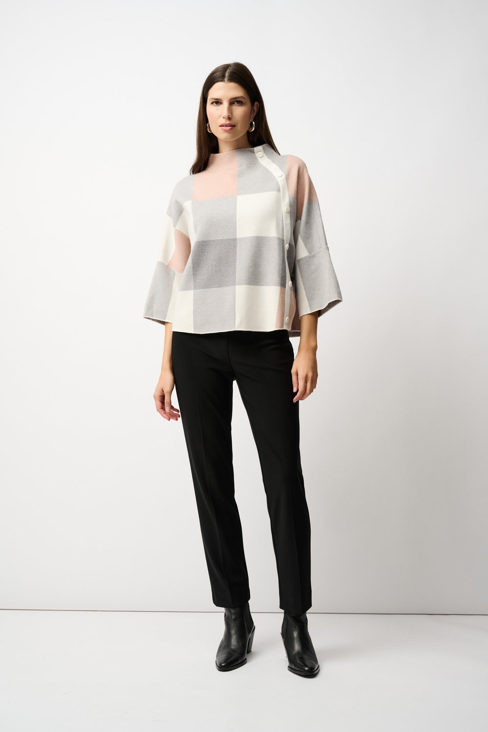 Joseph Ribkoff Classic Straight Pants in Black available at Barbara Katz