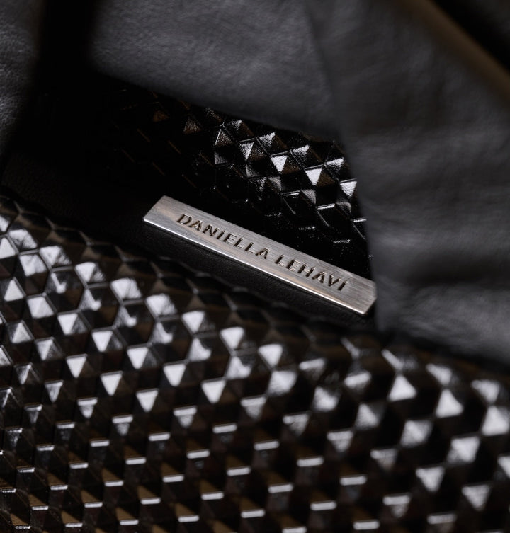 Daniella Lehavi Alexa Landscape Bag in 3D Black available at Barbara Katz