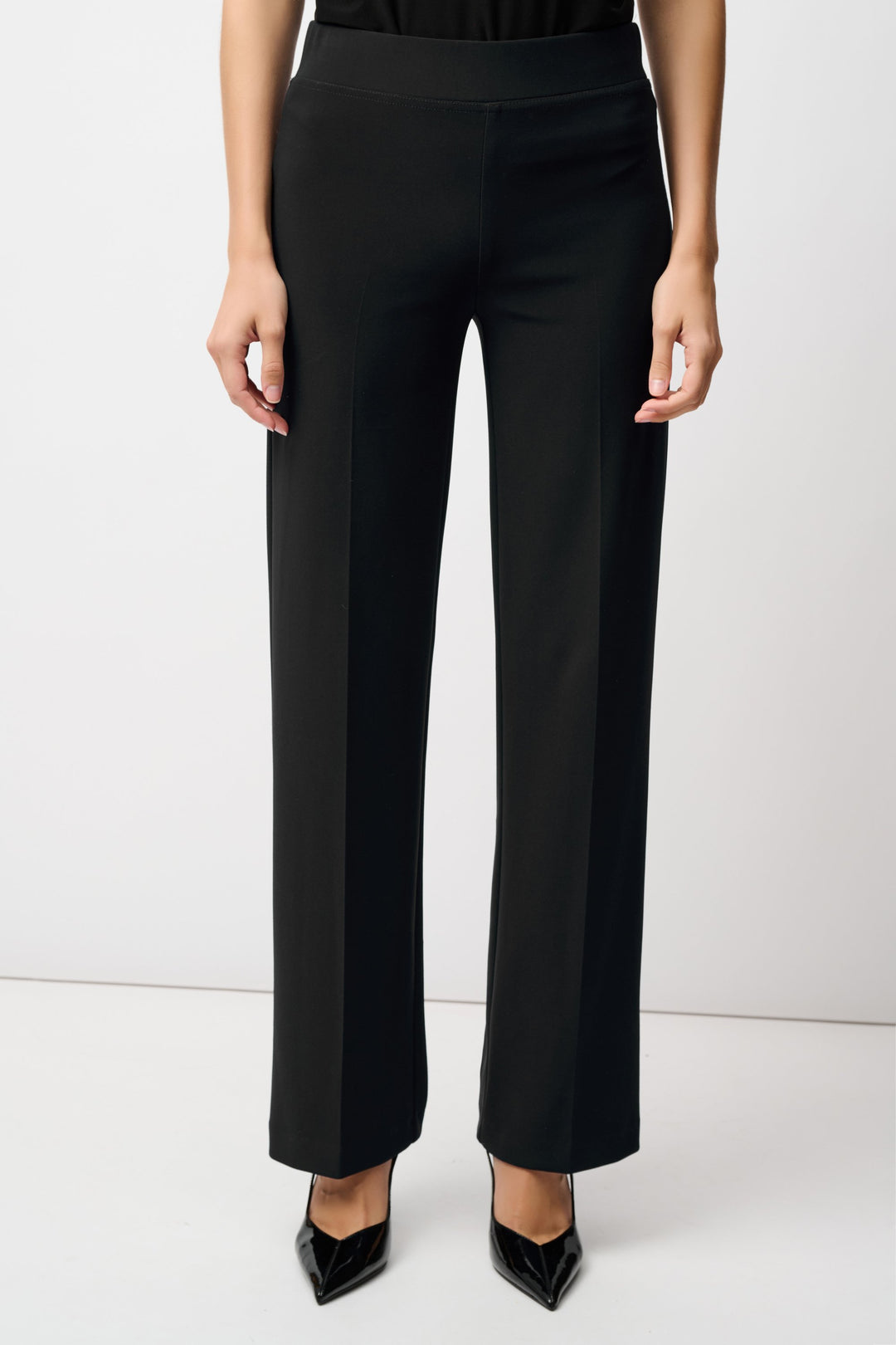 Joseph Ribkoff Classic Wide Leg Pants in Black available at Barbara Katz