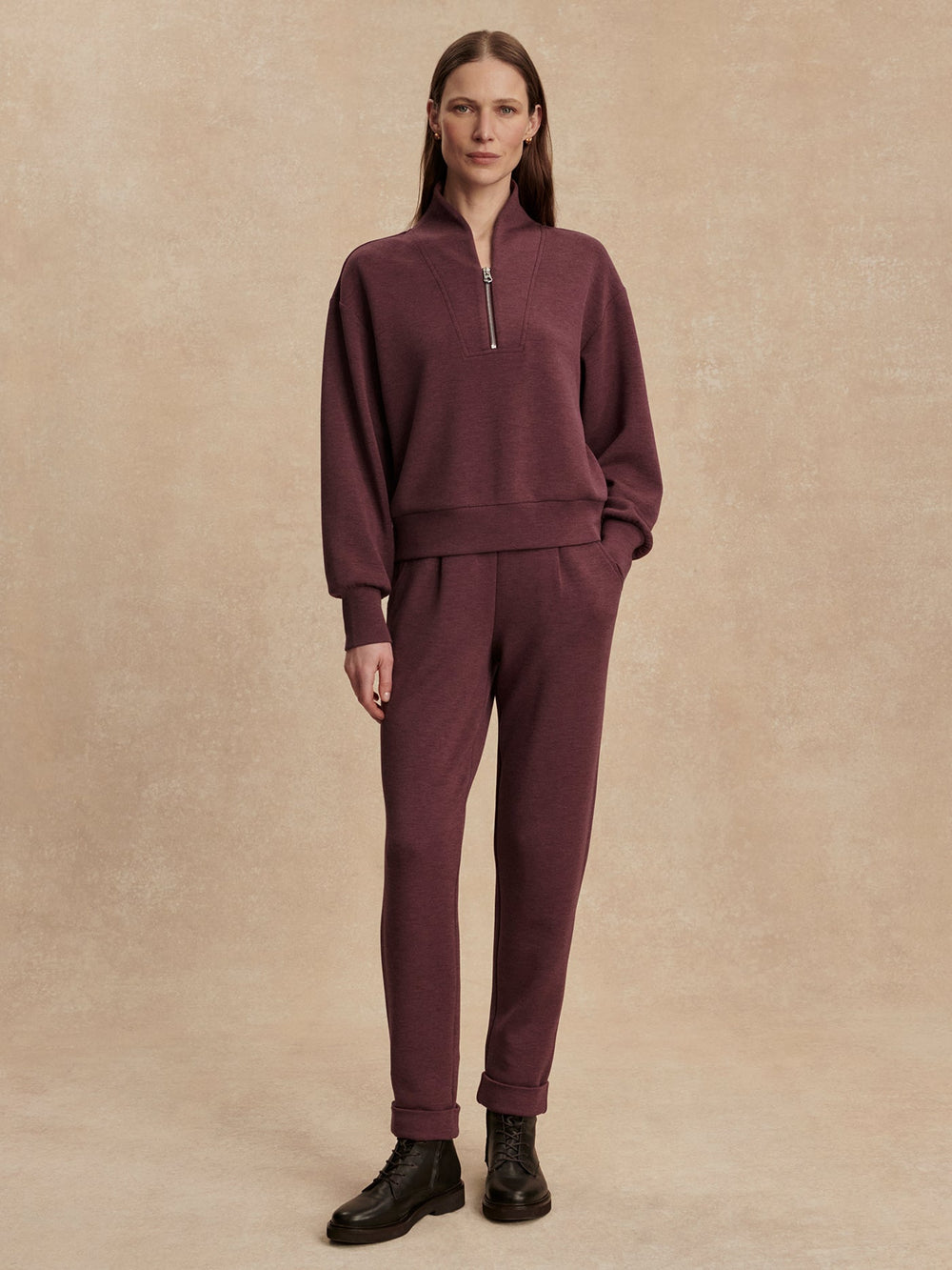 Varley Davidson Sweatshirt in Sassafras Marl available at Barbara Katz