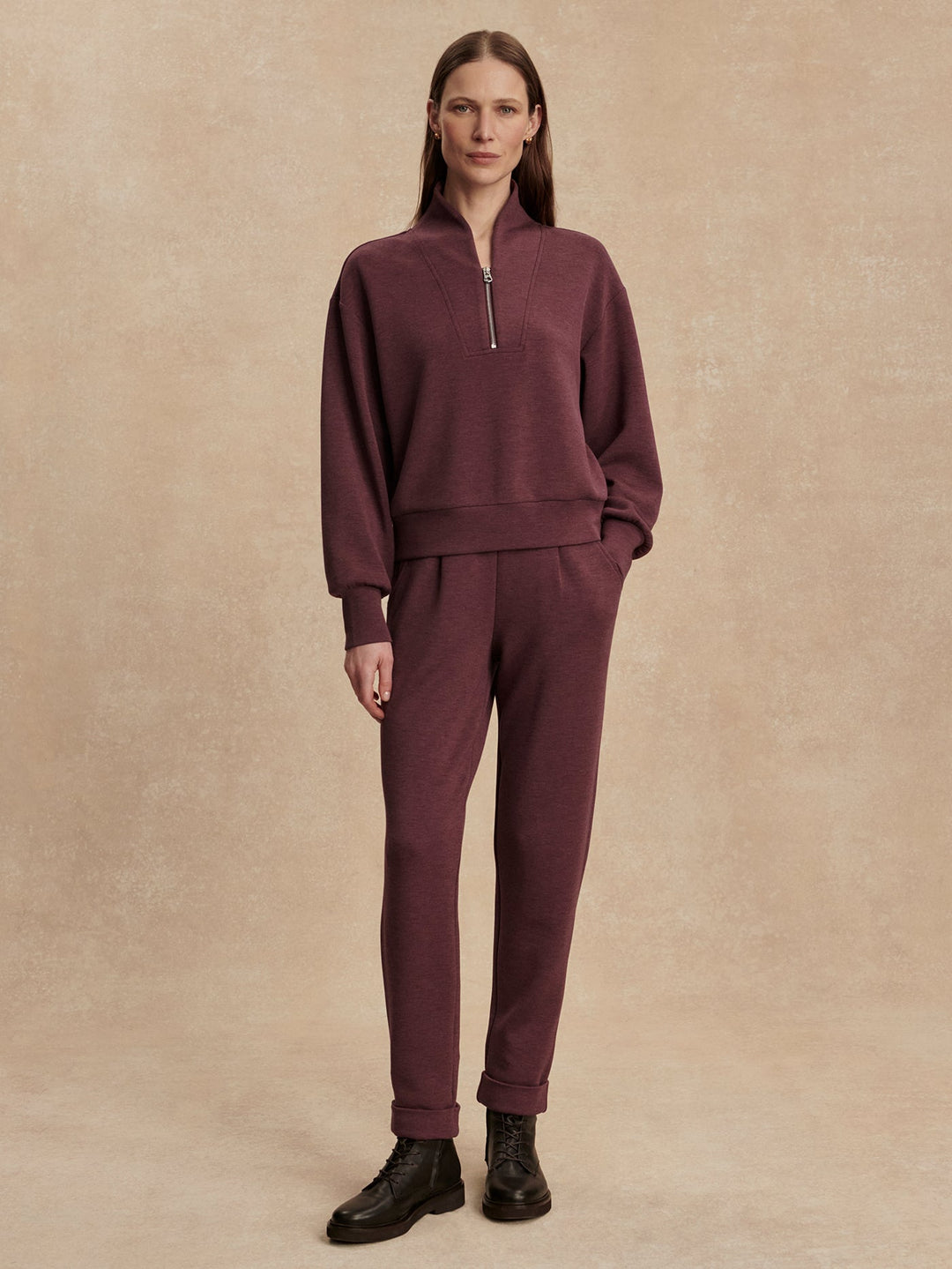 Varley Davidson Sweatshirt in Sassafras Marl available at Barbara Katz