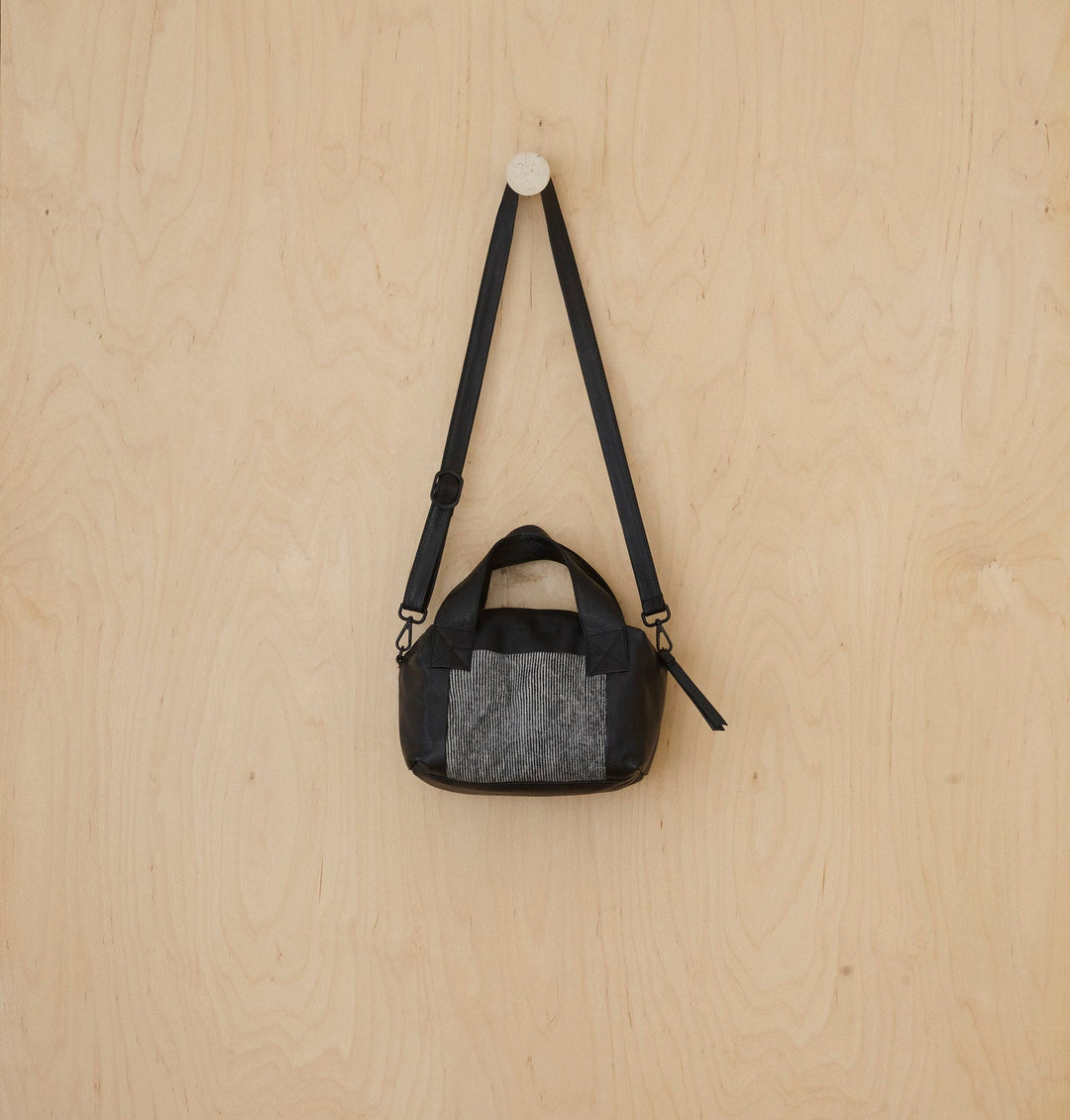 Daniella Lehavi Libi Small Satchel in Black &amp; White Stripes available at Barbara Katz