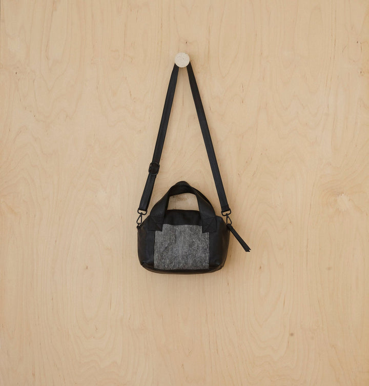 Daniella Lehavi Libi Small Satchel in Black &amp; White Stripes available at Barbara Katz