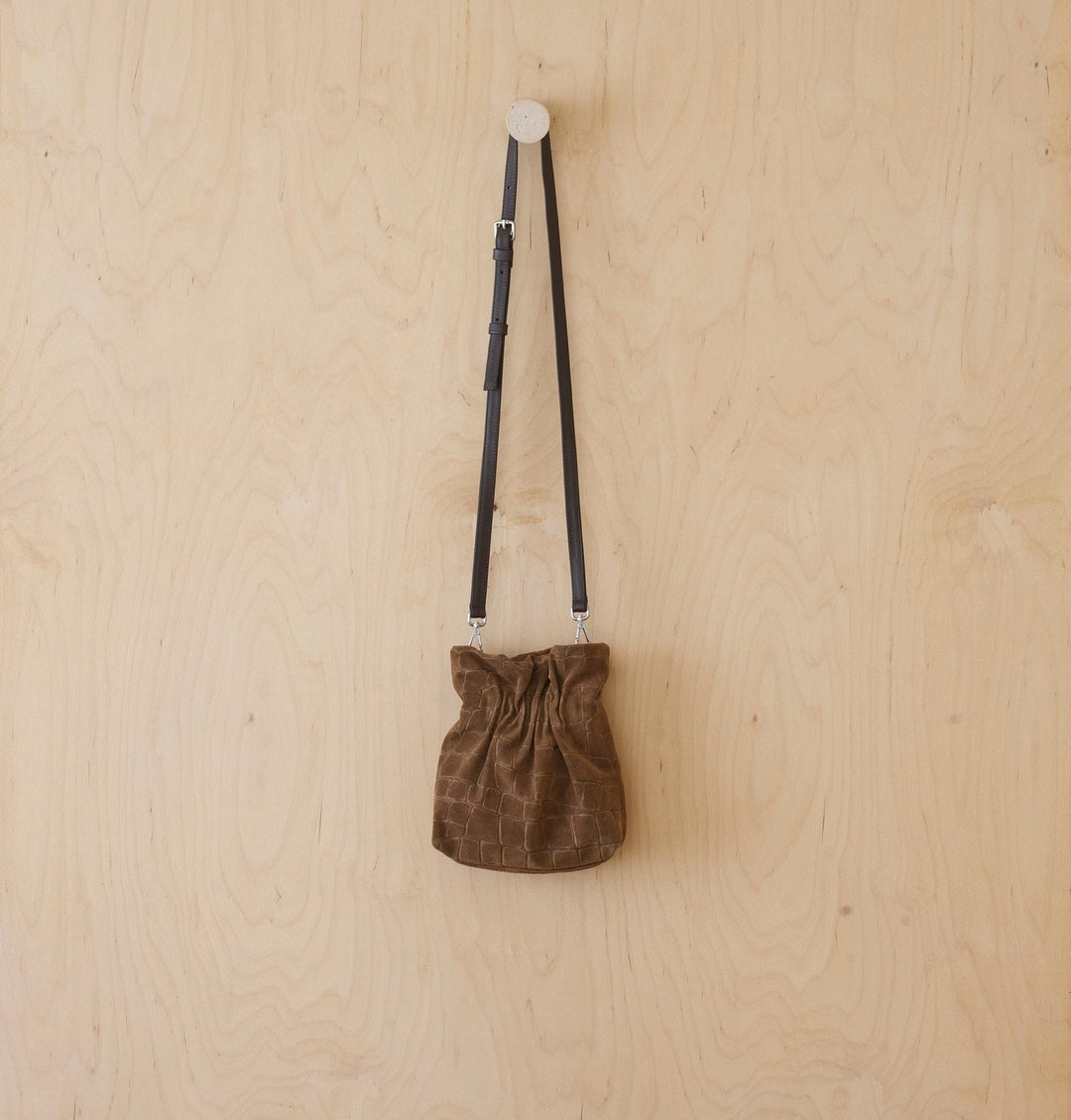 Daniella Lehavi Salina Mini Bag in Brown Croco available at Barbara Katz