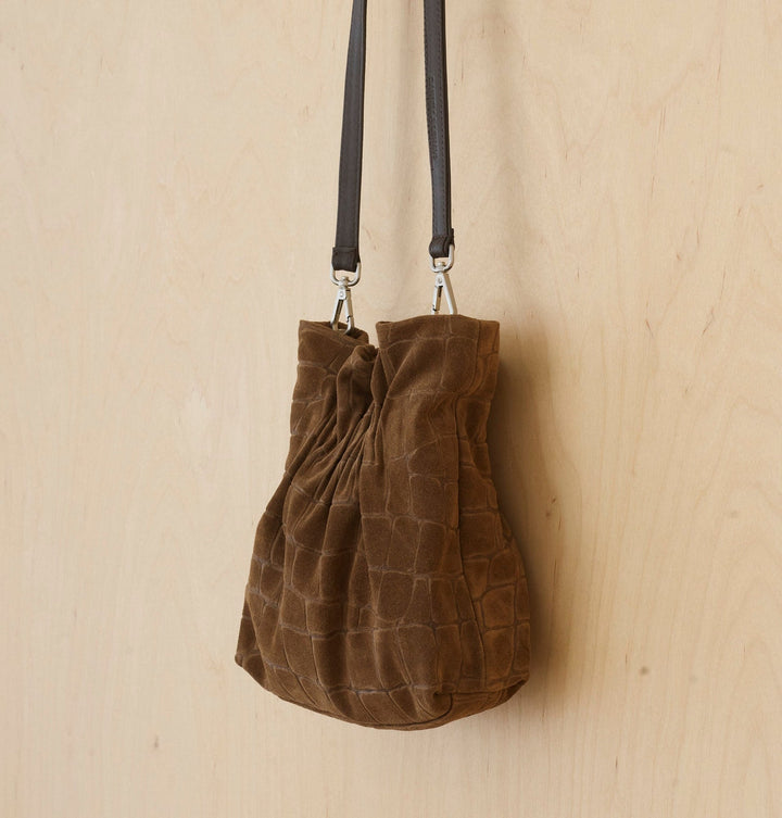 Daniella Lehavi Salina Mini Bag in Brown Croco available at Barbara Katz