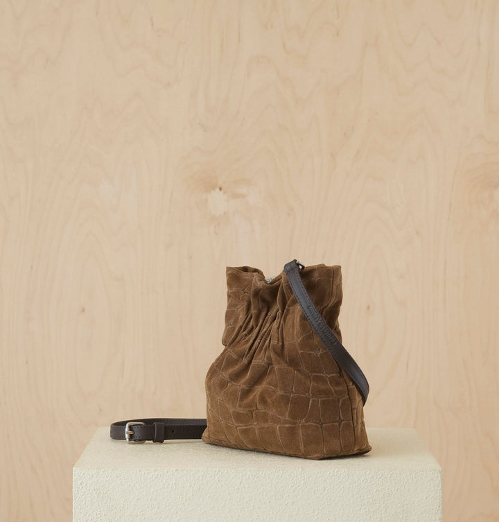 Daniella Lehavi Salina Mini Bag in Brown Croco available at Barbara Katz
