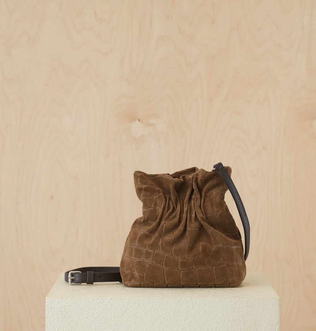 Daniella Lehavi Salina Mini Bag in Brown Croco available at Barbara Katz