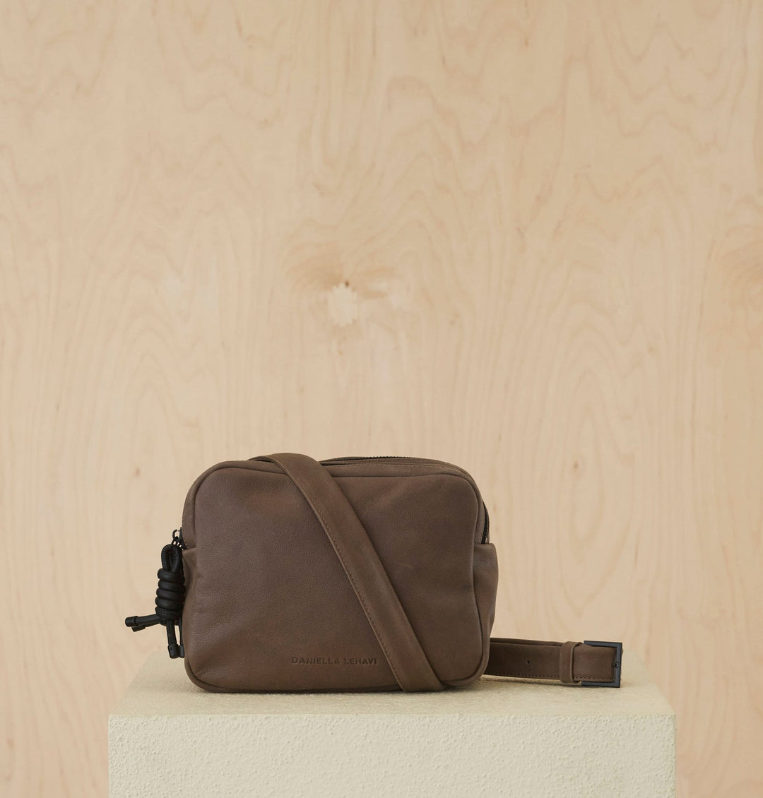 Daniella Lehavi Louise Loop Mini Box Crossbody Bag in Clay available at Barbara Katz