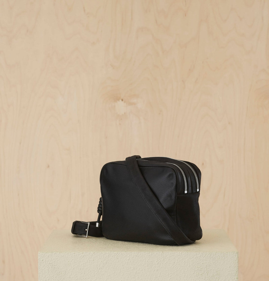 Daniella Lehavi Louise Loop Mini Box Crossbody Bag in Black available at Barbara Katz