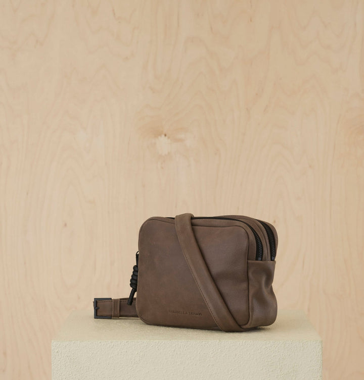 Daniella Lehavi Louise Loop Mini Box Crossbody Bag in Clay available at Barbara Katz