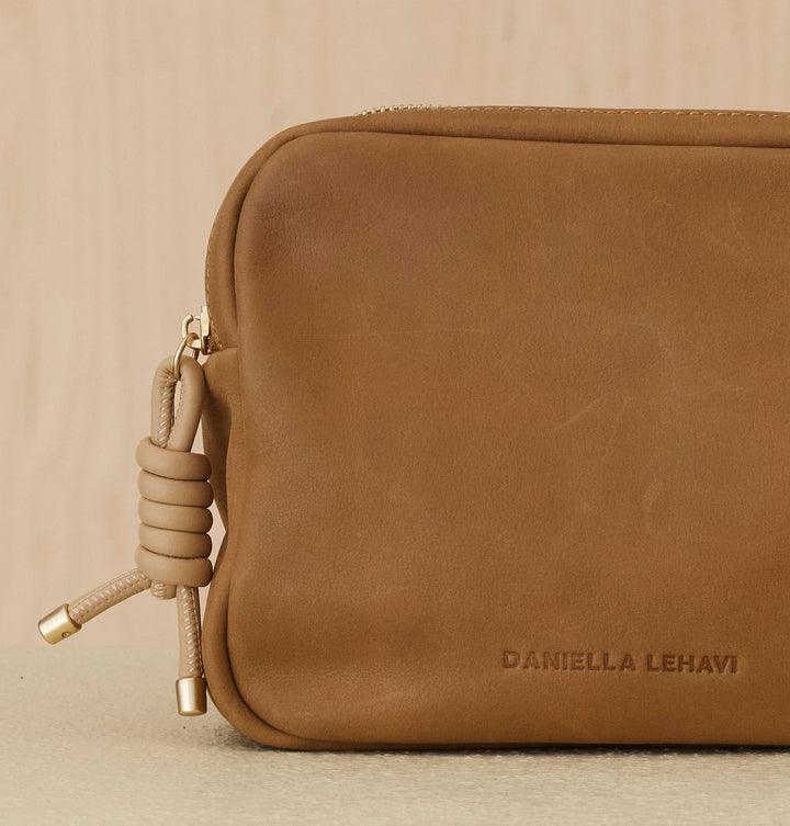 Daniella Lehavi Louise Loop Mini Box Crossbody Bag in Camel available at Barbara Katz