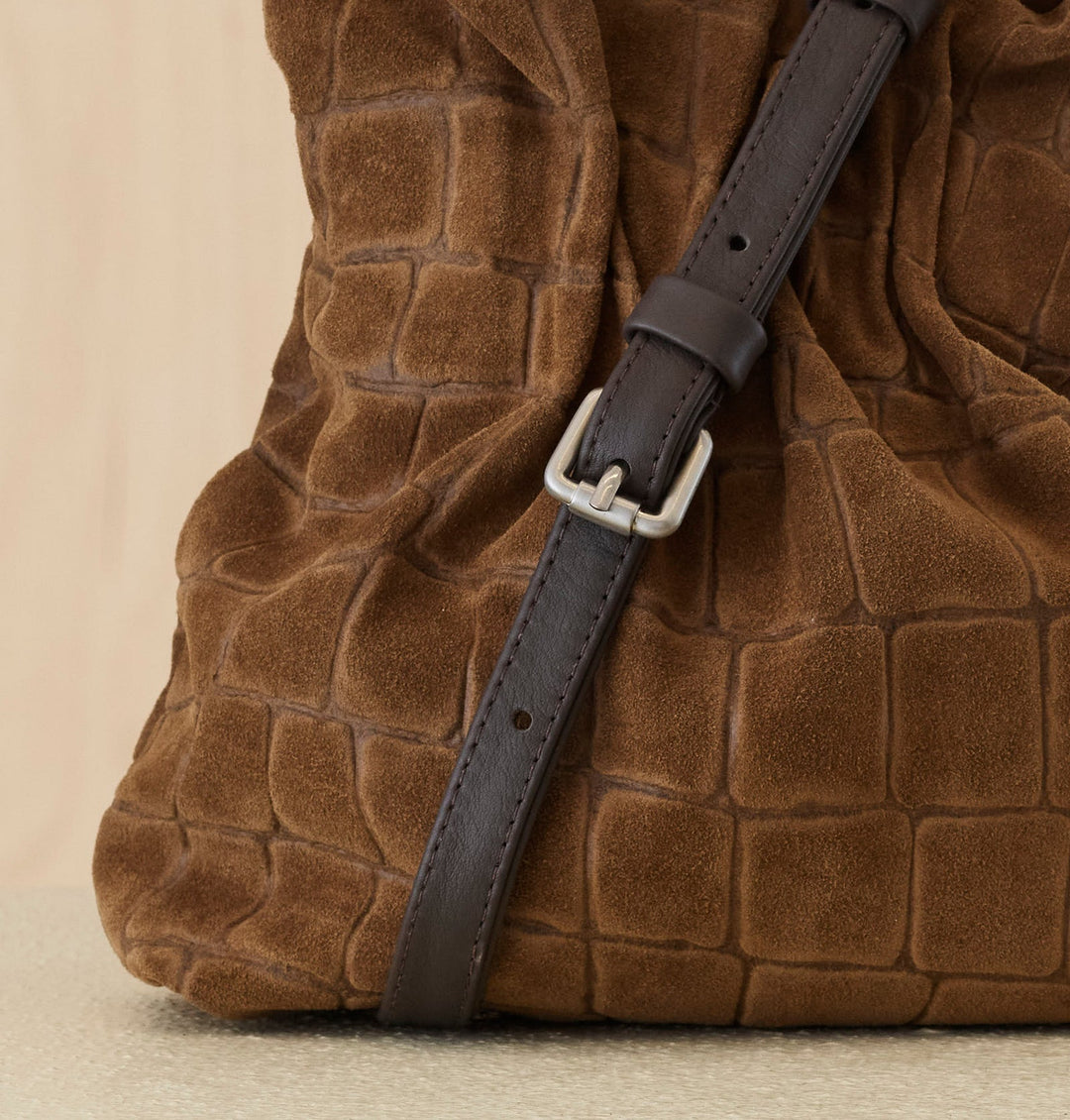 Daniella Lehavi Salina Mini Bag in Brown Croco available at Barbara Katz