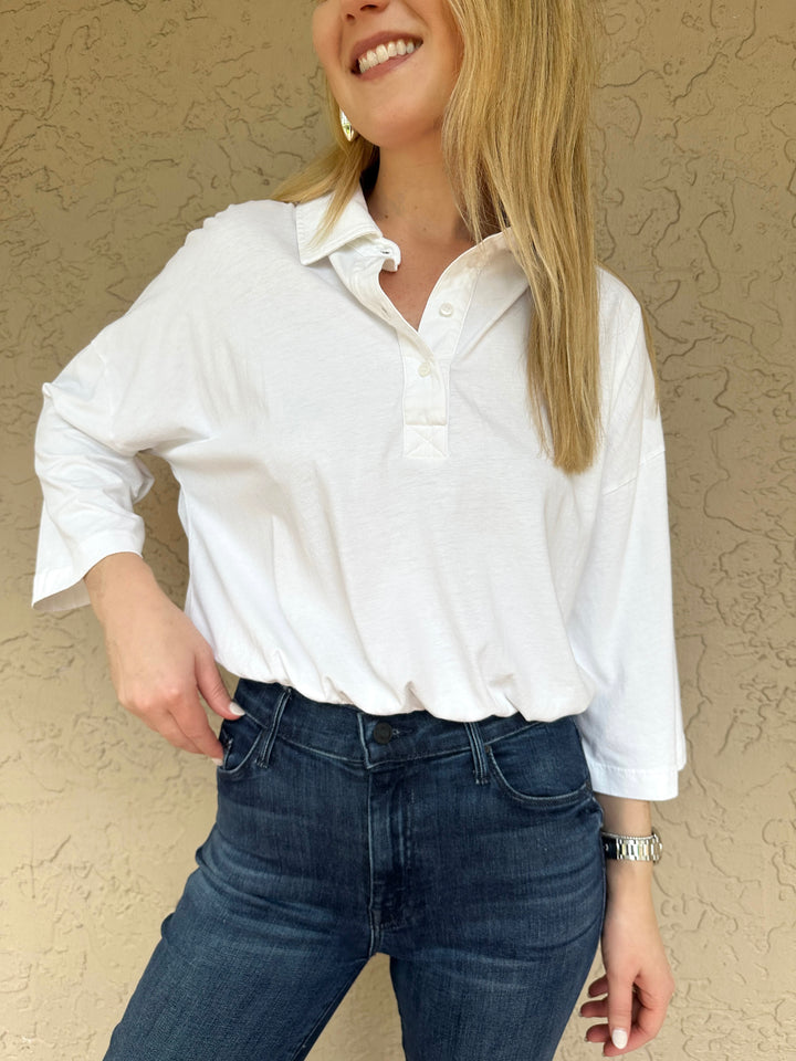 Stateside Cloud Jersey Cropped Polo