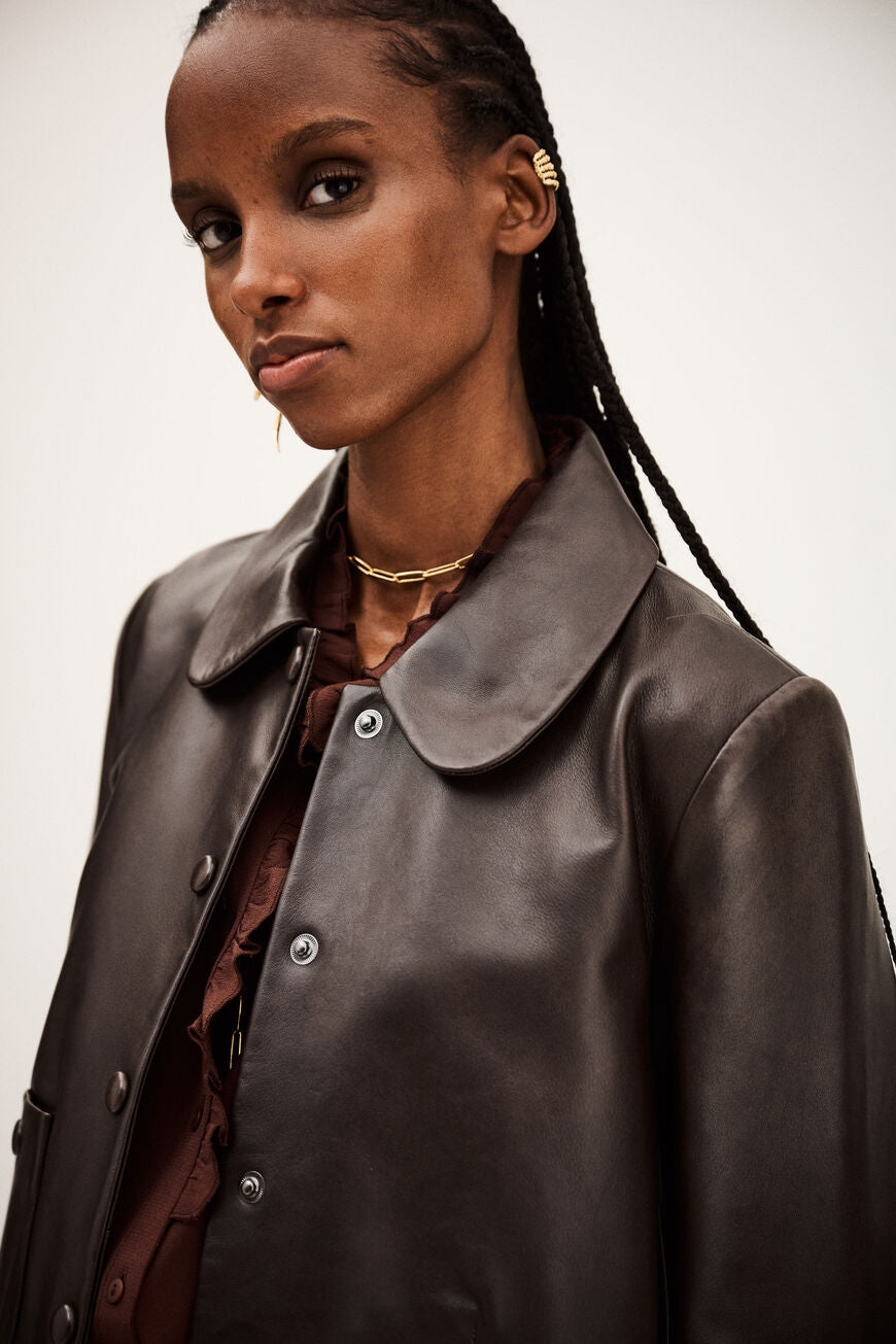 BA&SH Milos Jacket in Marron available at Barbara Katz