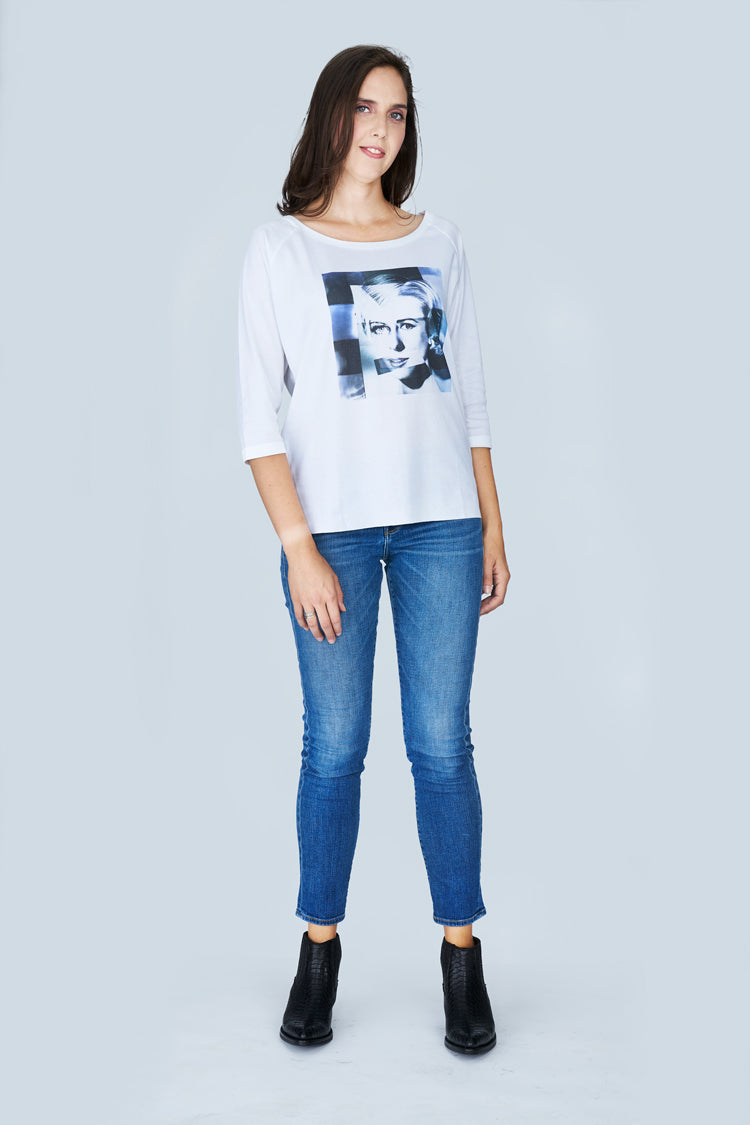 Suzi Roher The Bailey 3/4 Sleeve Tee - Audrey, Lauren, Twiggy