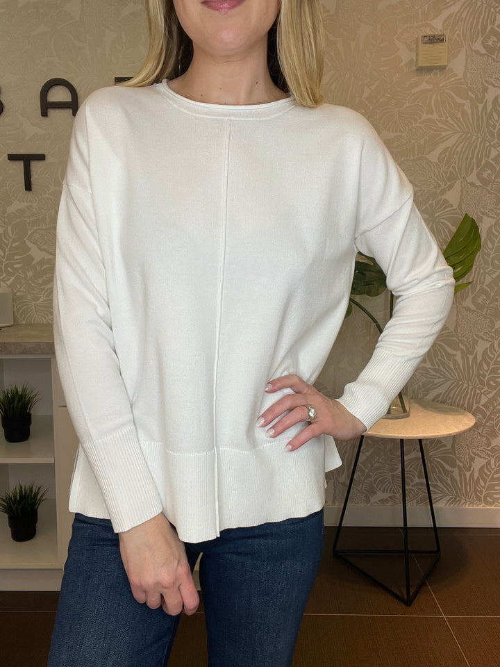 Center Seam Sweater - Ivory