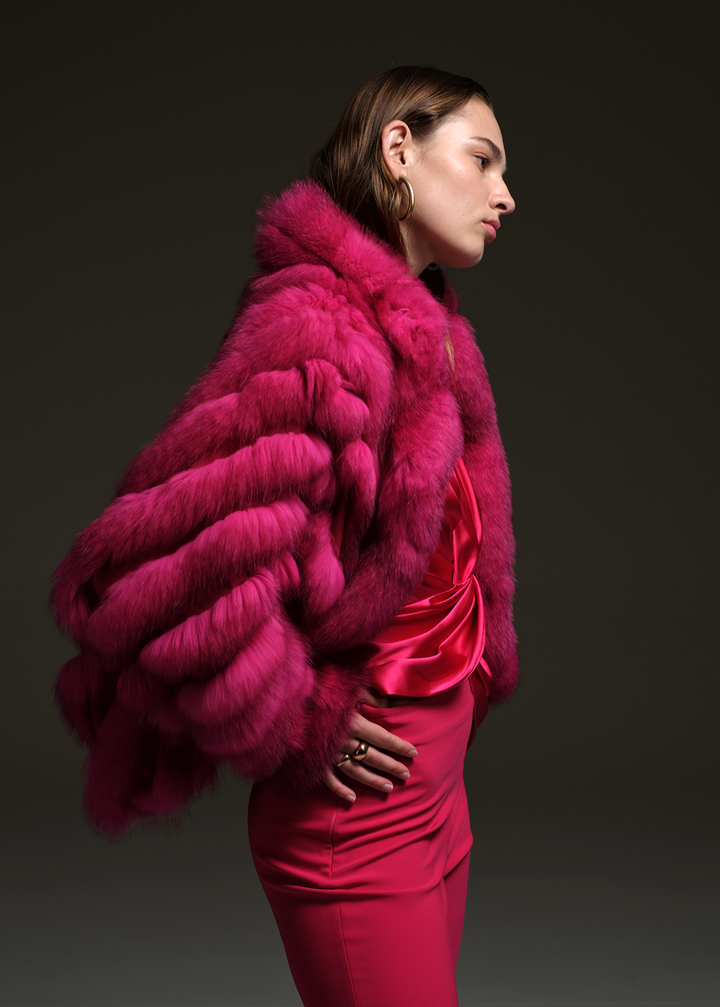 Diomi Reversible Bomber Jacket - Hot Pink available at Barbara Katz