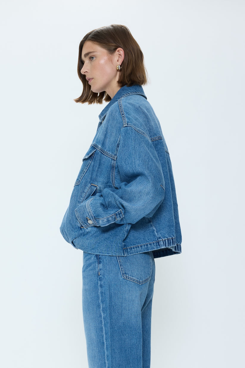 Pistola Bibi Blouson Trucker Jacket in Heartfelt available at Barbara Katz