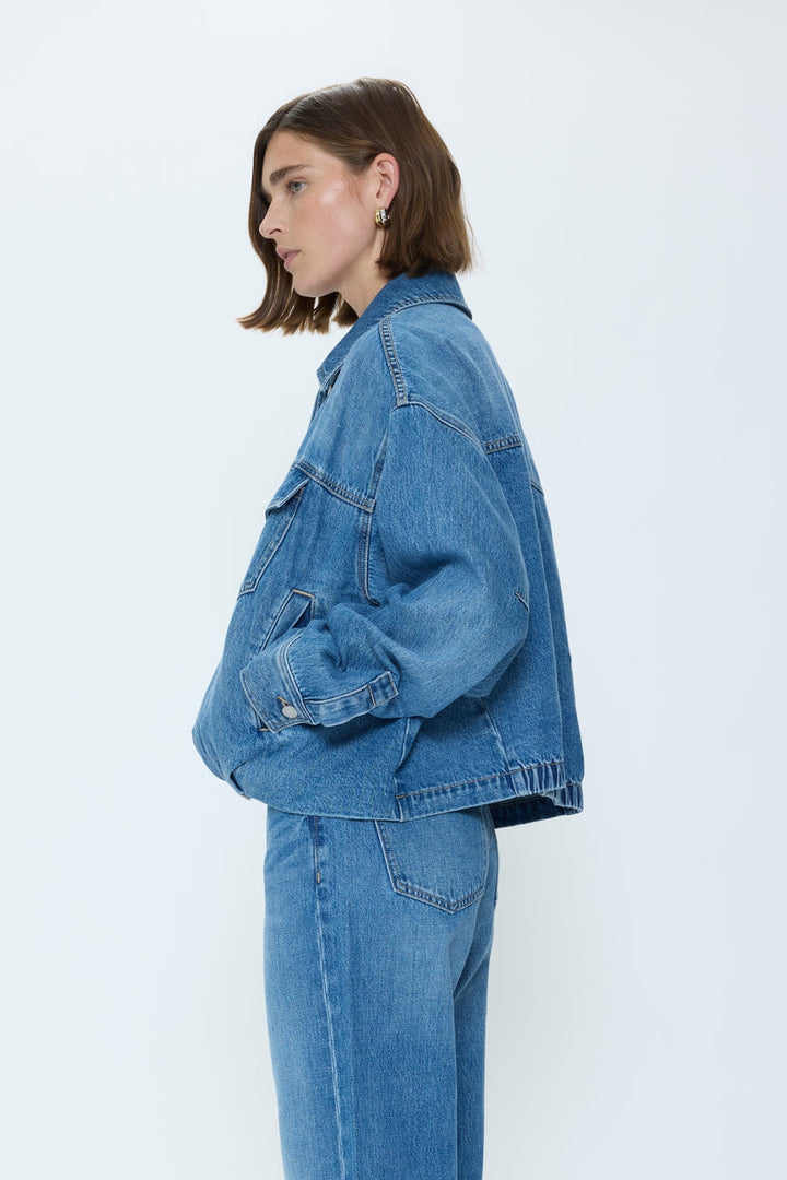 Pistola Bibi Blouson Trucker Jacket in Heartfelt available at Barbara Katz