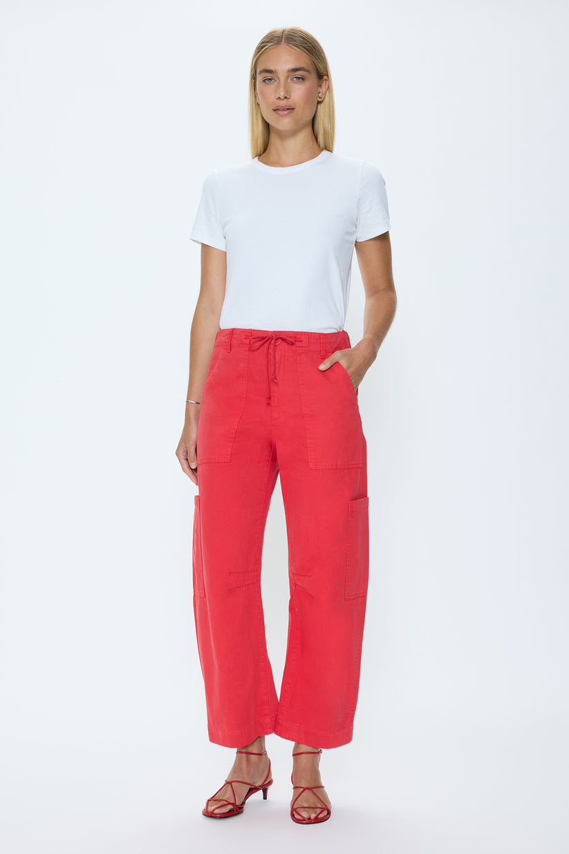 Pistola Sabrina Curved Utility Pants - Maraschino – Barbara Katz