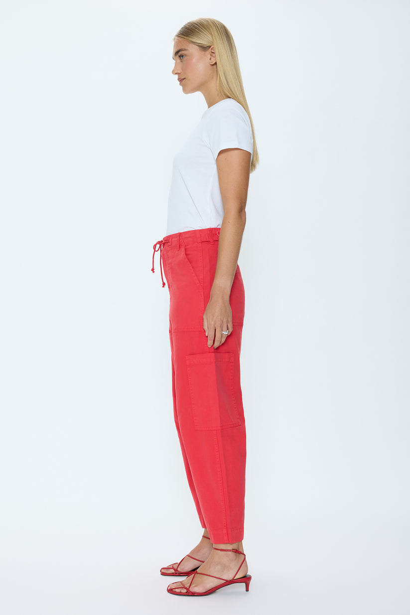Pistola Sabrina Curved Utility Pants - Maraschino – Barbara Katz