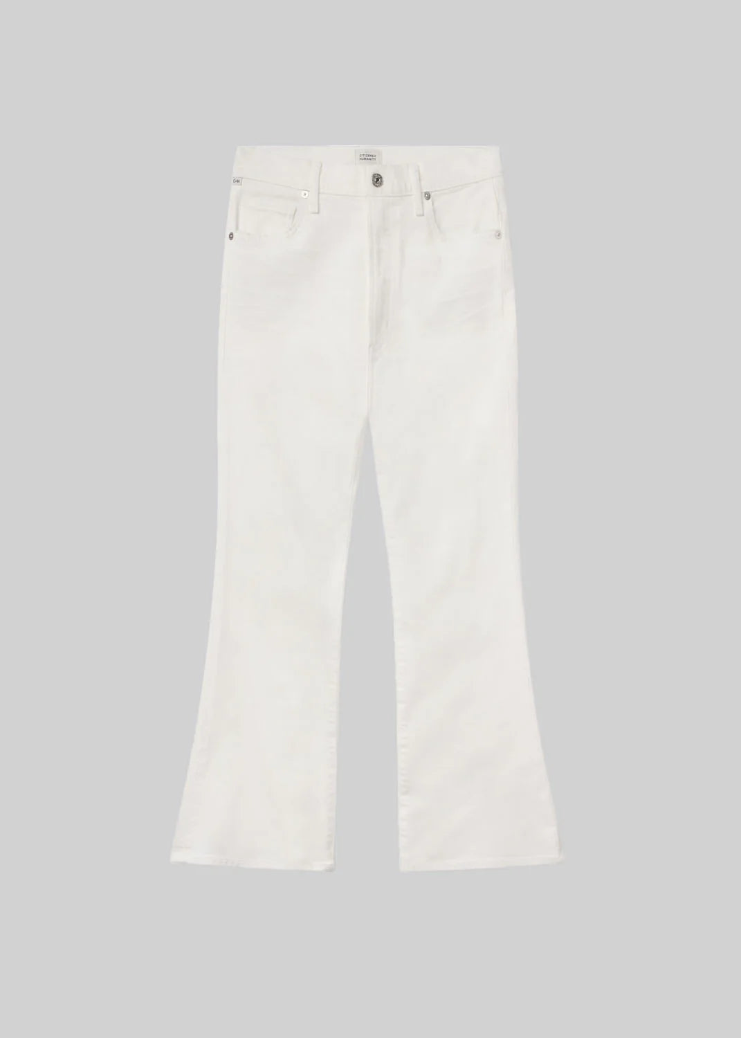 Citizens of Humanity Lilah High Rise Bootcut Jeans 32.5" in Soft White available at Barbara Katz