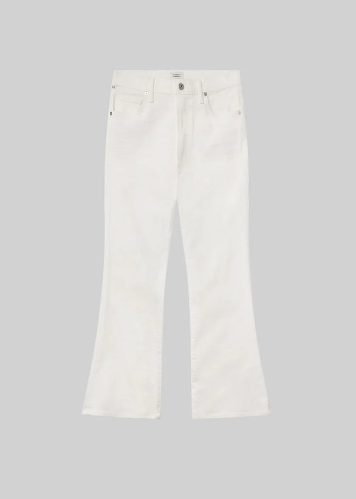 Citizens of Humanity Lilah High Rise Bootcut Jeans 32.5" in Soft White available at Barbara Katz