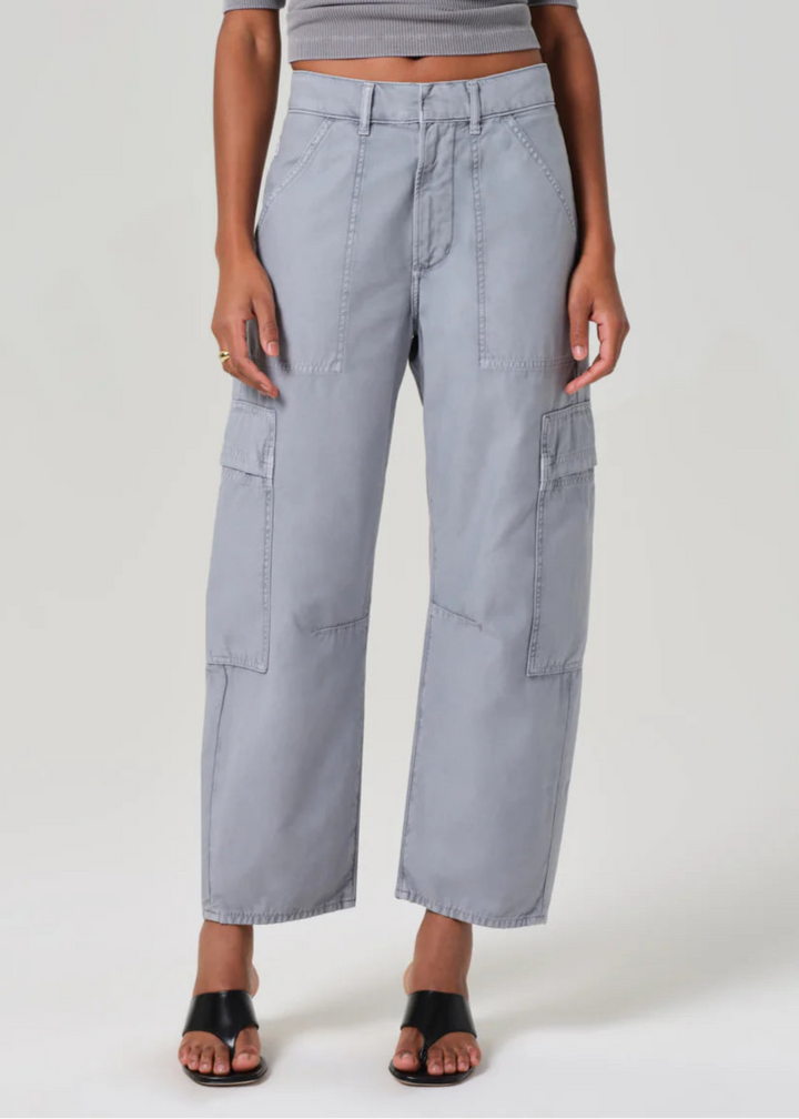 Citizens of Humanity Marcelle Low Slung Easy Cargo Pants in Hematite available at Barbara Katz