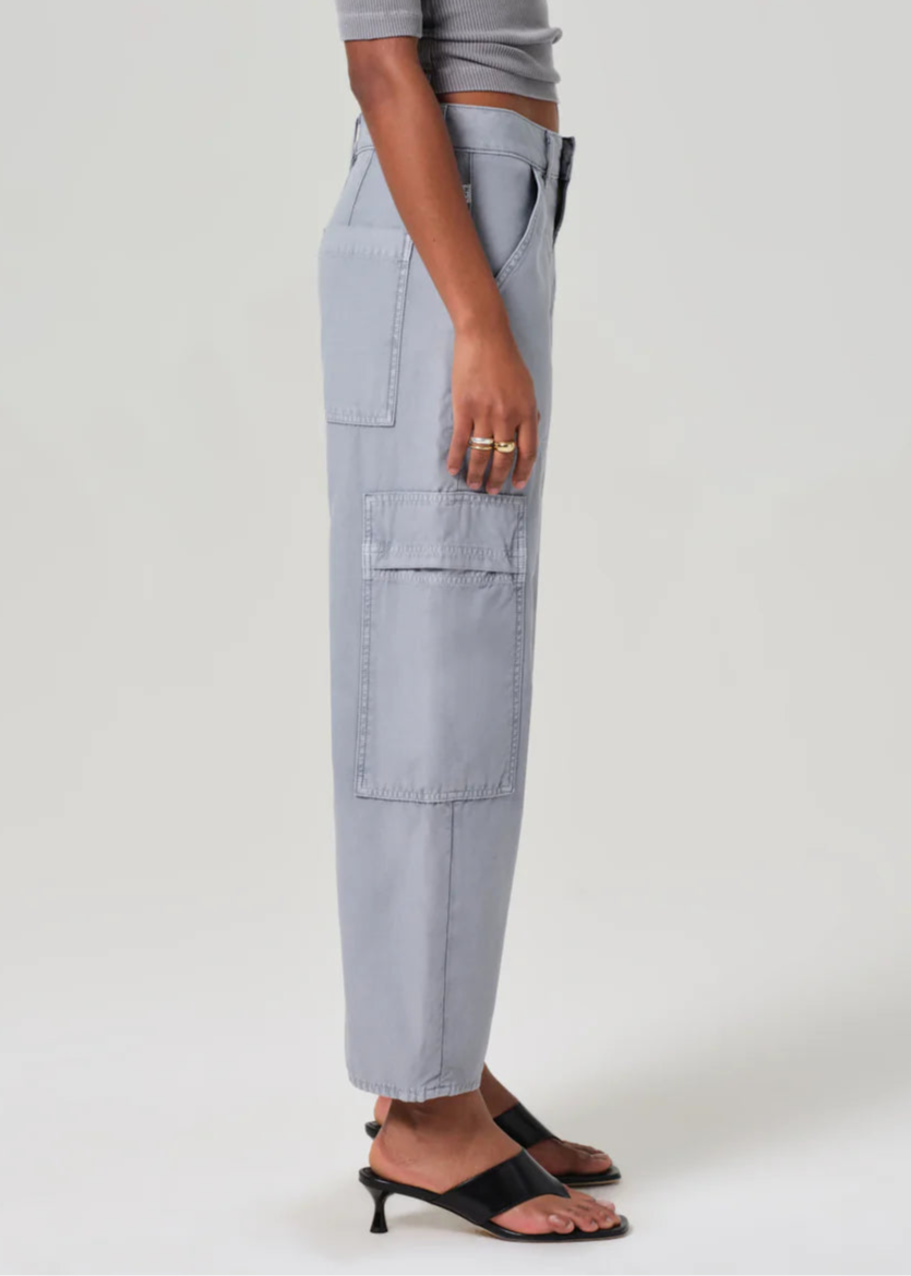 Citizens of Humanity Marcelle Low Slung Easy Cargo Pants in Hematite available at Barbara Katz