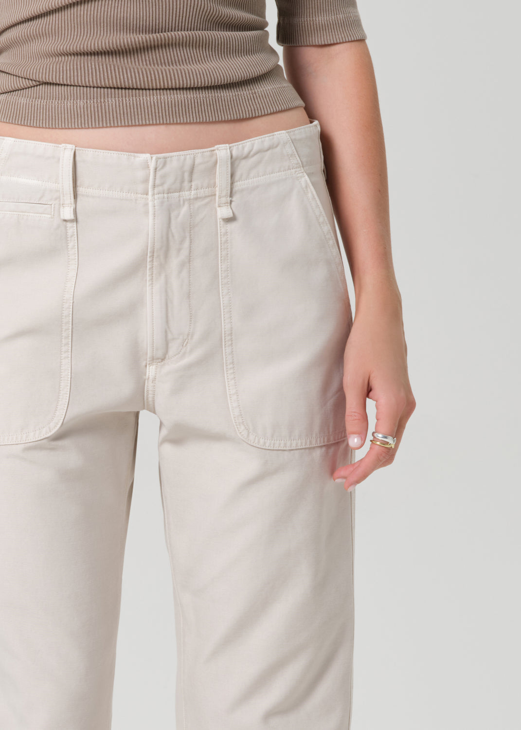 Citizens of Humanity Winslow Utility Pants in Pale Stone available at Barbara Katz