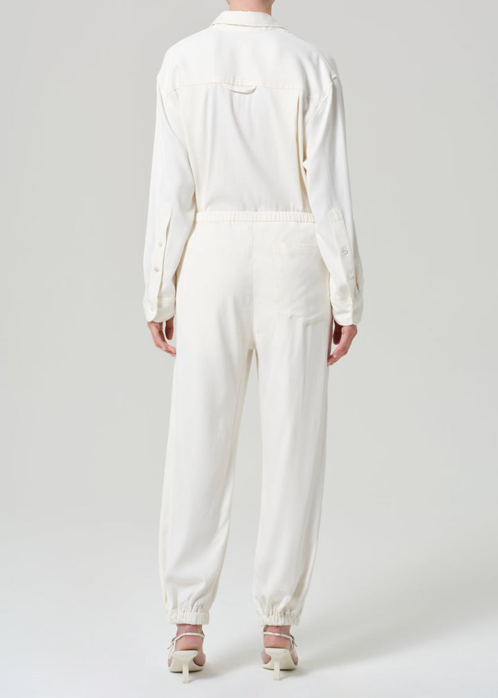 Citizens of Humanity Bubble Pull-On Pants In Portofino Twill in Moonlight Cream available at Barbara Katz