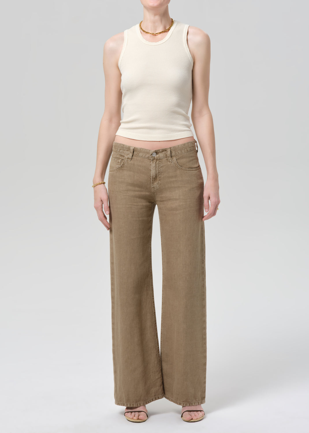 Citizens of Humanity Nora Linen Trouser in Reservoir available at Barbara Katz