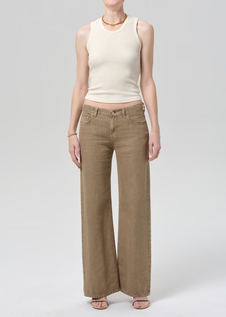 Citizens of Humanity Nora Linen Trouser in Reservoir available at Barbara Katz