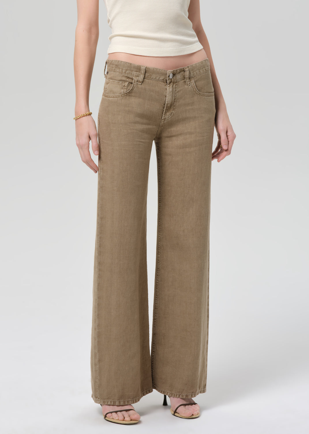 Citizens of Humanity Nora Linen Trouser in Reservoir available at Barbara Katz