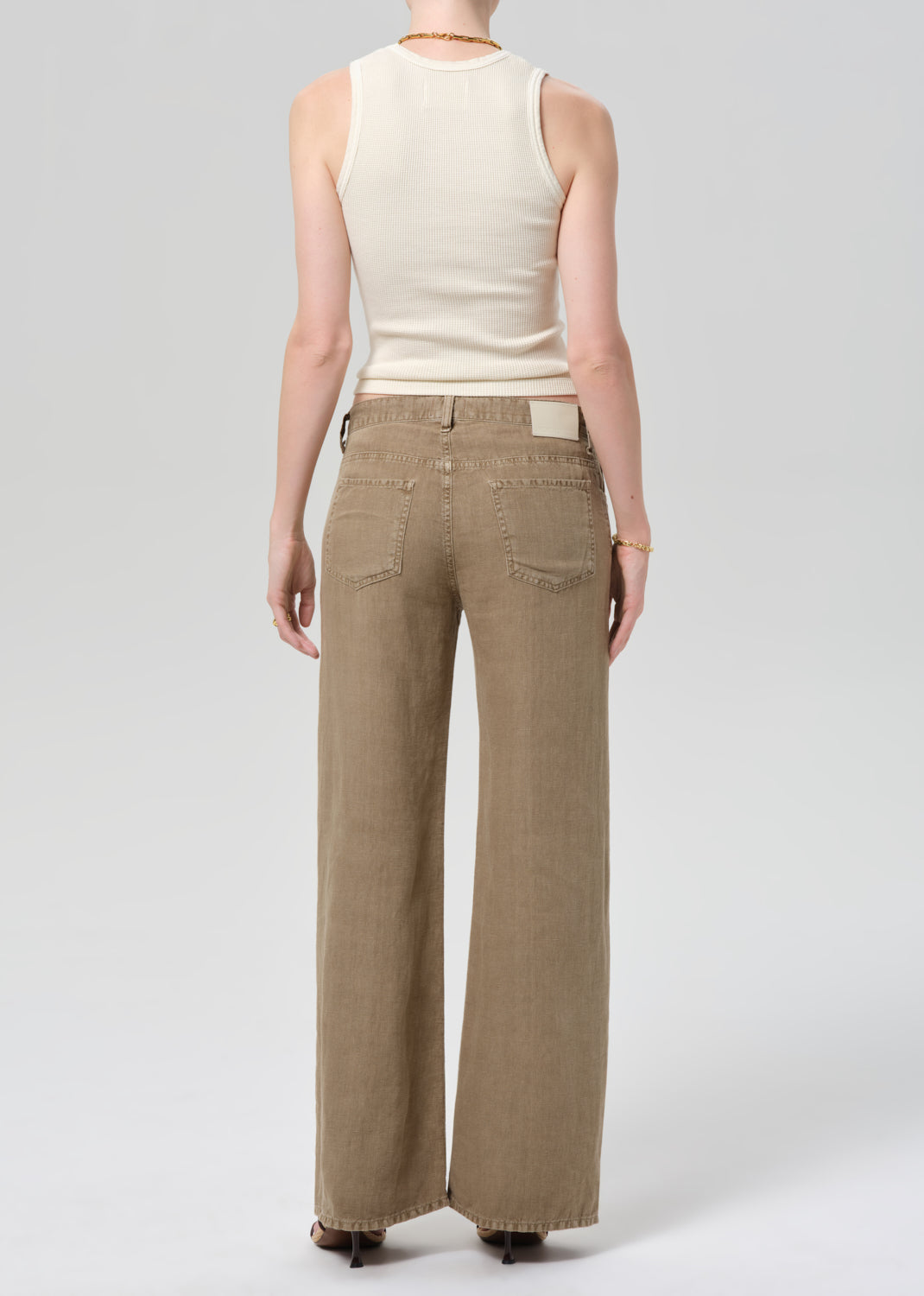 Citizens of Humanity Nora Linen Trouser in Reservoir available at Barbara Katz