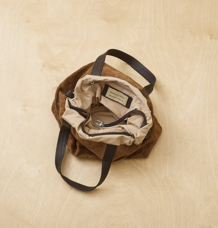 Daniella Lehavi Salina Shopper Bag in Brown Croco available at Barbara Katz