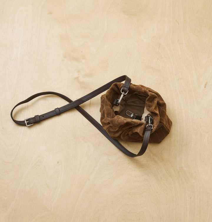 Daniella Lehavi Salina Mini Bag in Brown Croco available at Barbara Katz