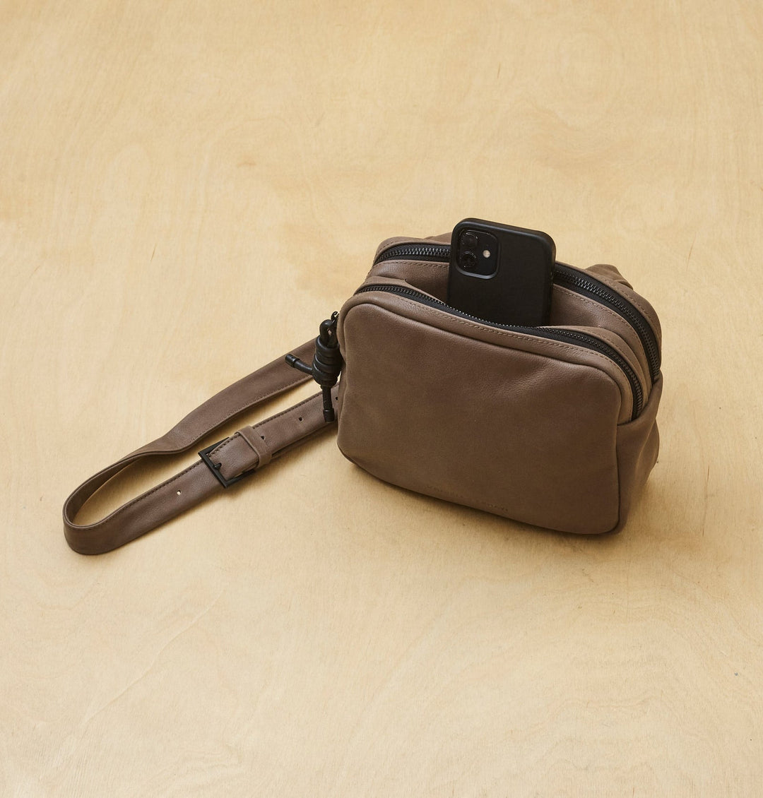 Daniella Lehavi Louise Loop Mini Box Crossbody Bag in Clay available at Barbara Katz