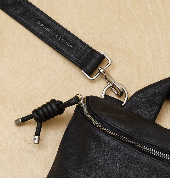 Daniella Lehavi Mia Loop Crossbody Bag in Black available at Barbara Katz