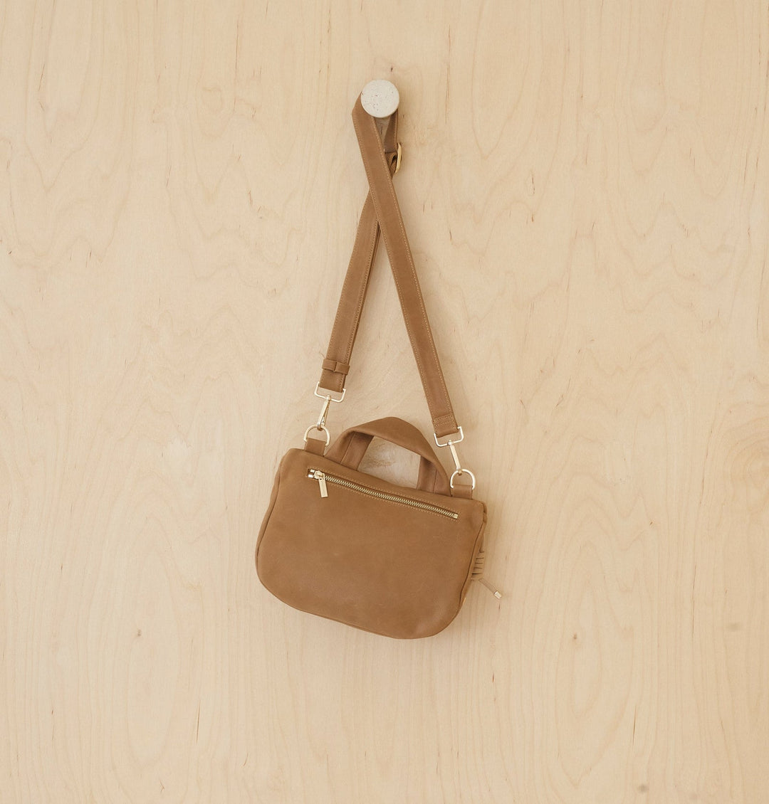 Daniella Lehavi Mia Loop Crossbody Bag in Camel available at Barbara Katz