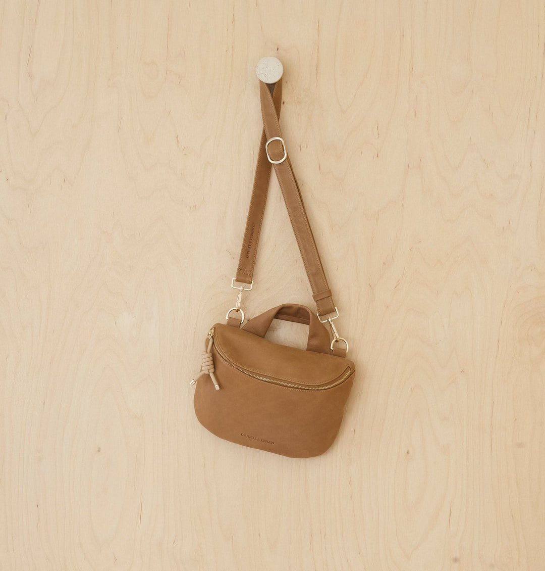 Daniella Lehavi Mia Loop Crossbody Bag in Camel available at Barbara Katz