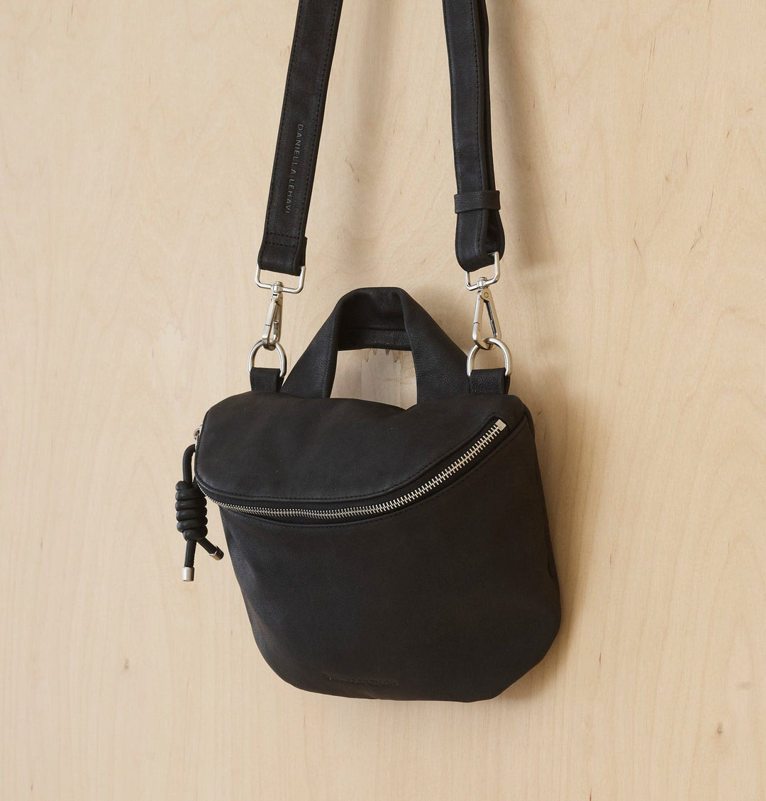 Daniella Lehavi Mia Loop Crossbody Bag in Black available at Barbara Katz
